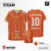 Áo Bóng Đá Không Logo Titan Màu Cam Hà Lan Mới