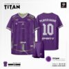 Áo Bóng Đá Không Logo 338sport Titan Tím Đậm Đẹp
