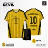 Áo Đá Bóng Không Logo DEVIL Vàng Mới Lạ Nhất Năm
