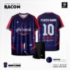 Áo Bóng Đá Không Logo BACON Xanh Than Màu Trầm Mới