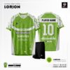 Đồng Phục Bóng Đá Không Logo Lorion Màu Xanh Chuối Đẹp