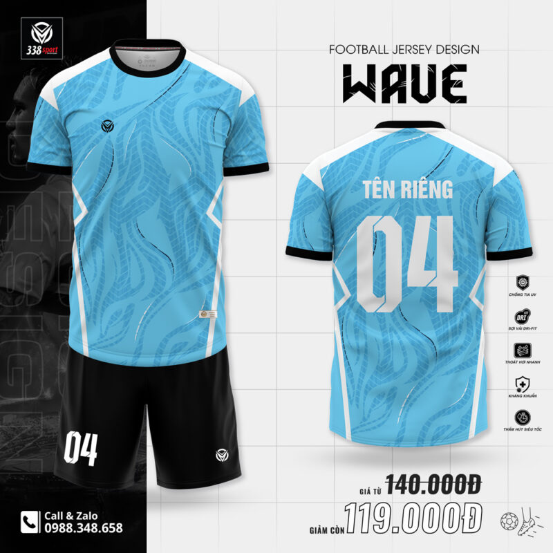Bộ Quần Áo Bóng Đá Không Logo Reup Wave Đẹp Nhất Năm