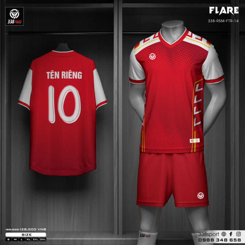 Áo Bóng Đá Flare Thiết Kế Màu Đỏ Mới Nhất Năm Nay