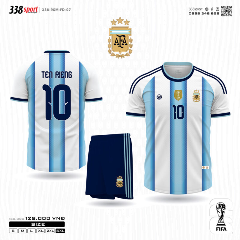 Áo Bóng Đá Đội Tuyển Argentina Sân Nhà World Cup 2026
