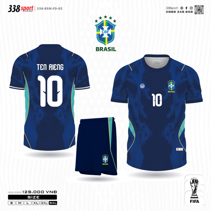 Áo Bóng Đá Đội Tuyển Brazil Sân Khách World Cup 2026