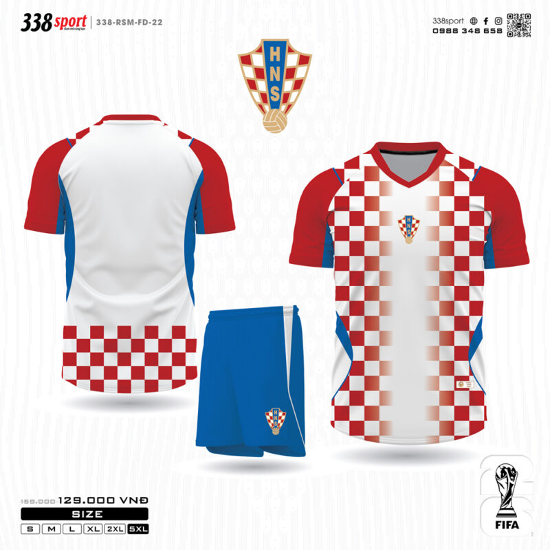 Áo Bóng Đá Đội Tuyển Croatia Sân Nhà World Cup 2026