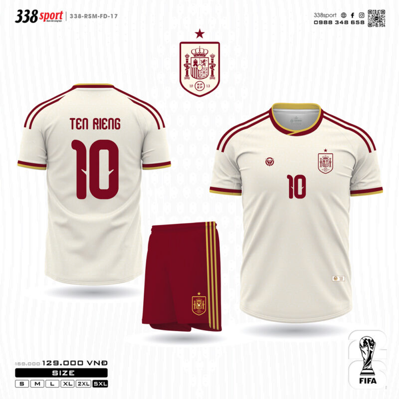 Áo Bóng Đá Đội Tuyển Tây Ban Nha Sân Khách World Cup 2026