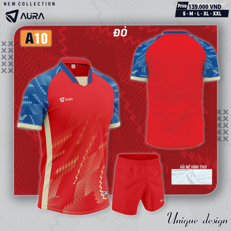 Áo Không Logo AURA A10 Đỏ – Năng Động & Đầy Ấn Tượng