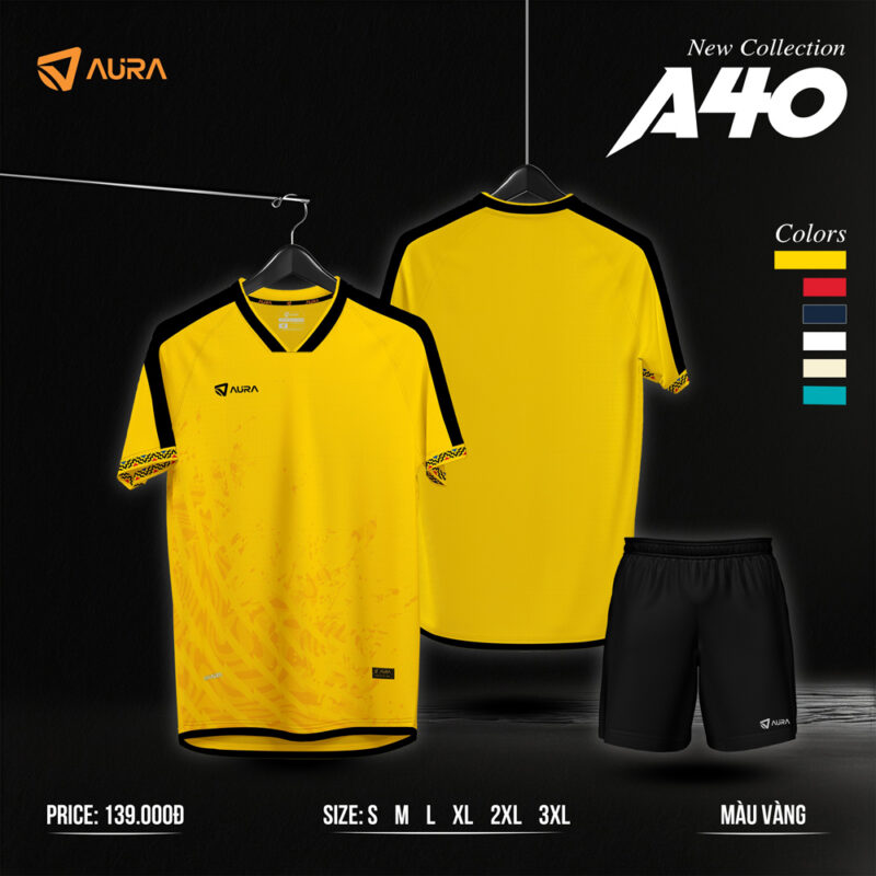 Áo Không Logo AURA A10 Vàng – Năng Động, Thể Thao, Phong Cách Hiện Đại