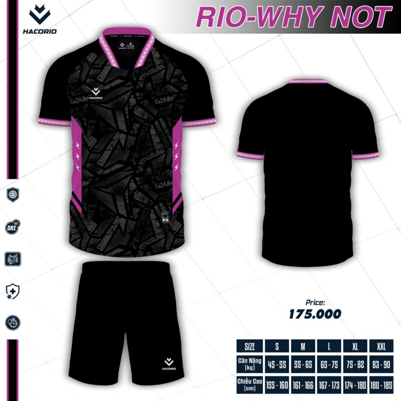 Áo Không Logo RIO 08 Đen Tím Neon – Phá Cách Năng Động Cho Phái Mạnh