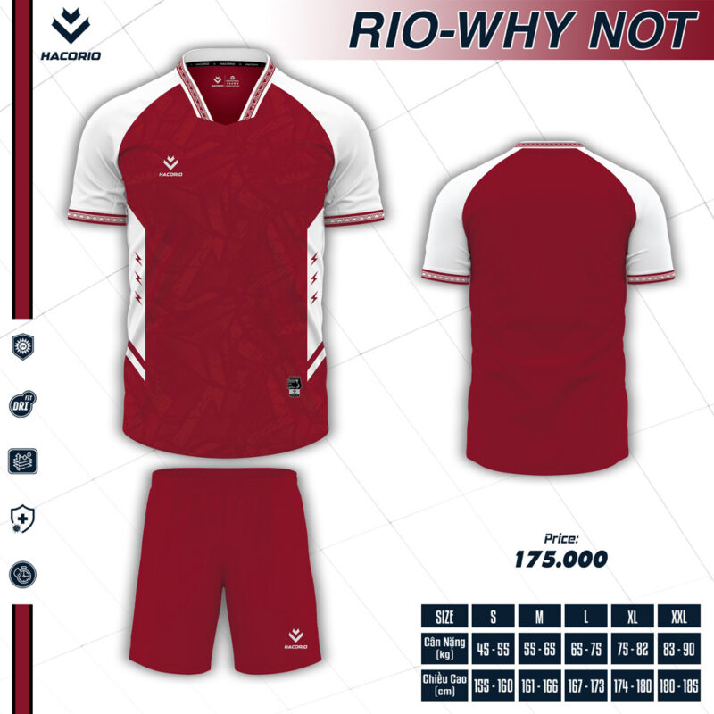 Áo Không Logo RIO 08 Đỏ Đậm - Thiết Kế Thể Thao Năng Động 2026