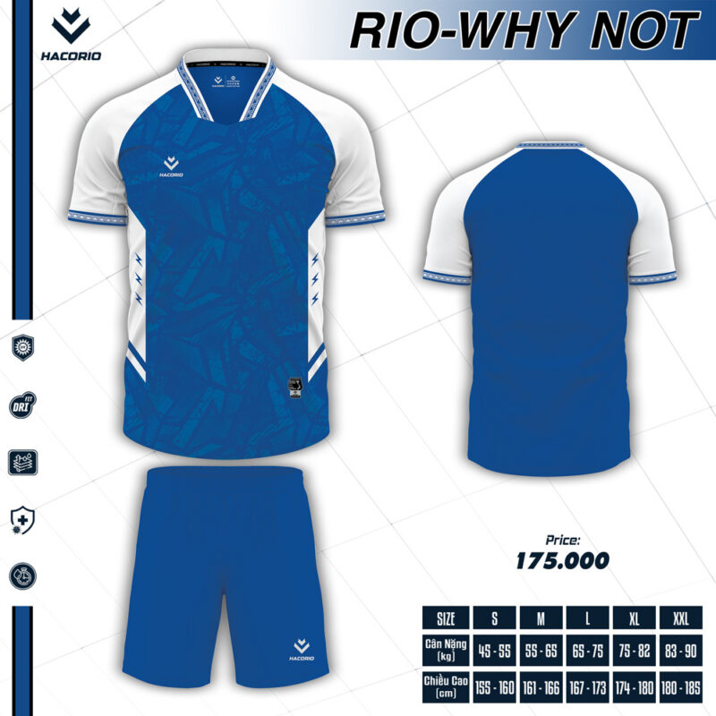 Áo Bóng Đá Không Logo RIO 08 Xanh Dương Năng Động - Sự Lựa Chọn Trẻ Trung Cho Mùa Giải Mới