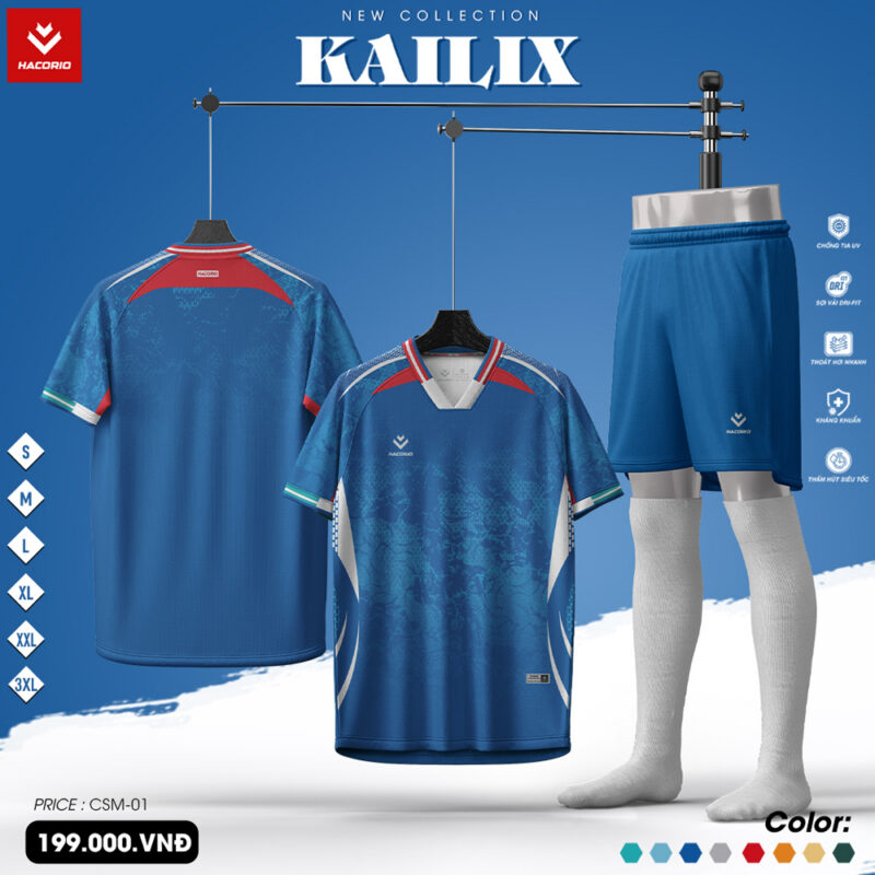 Áo Bóng Đá CSM 01 KAILIX Xanh Bích - Thiết Kế Trẻ Trung, Thể Thao Đỉnh Cao