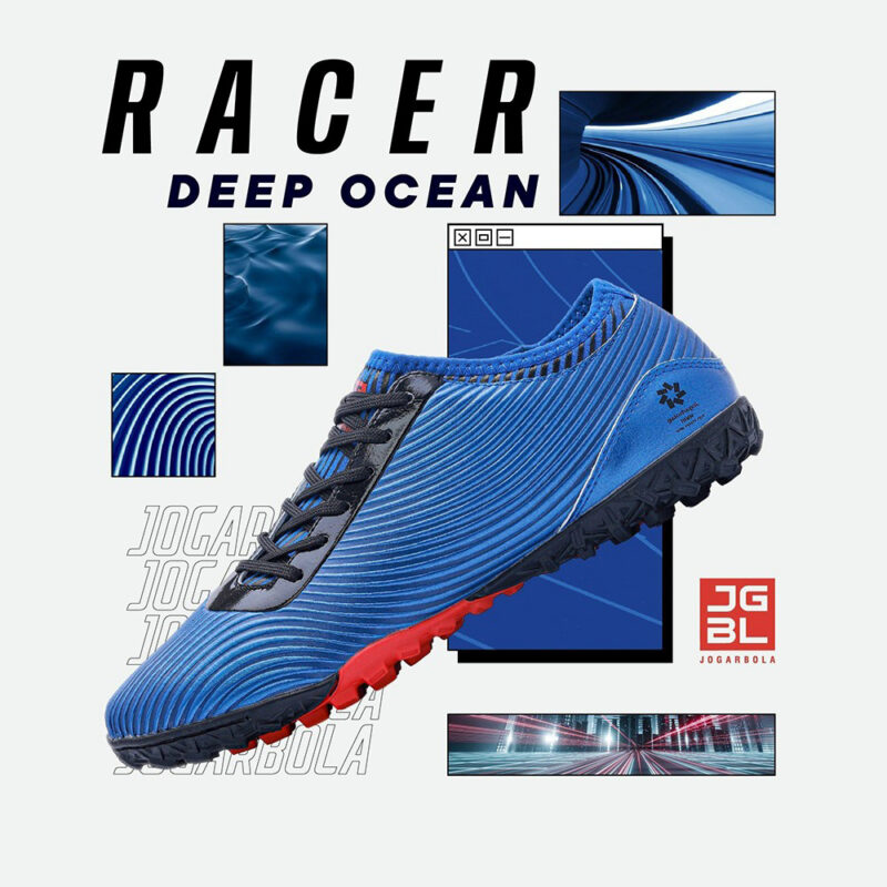 Giày Bóng Đá Jogarbola Racer JG 2223 Xanh Biển Đỏ