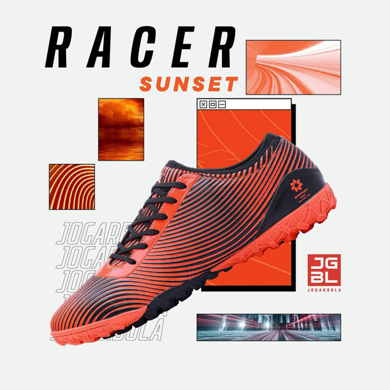 Giày Bóng Đá Jogarbola Racer JG 2223 Cam Đen – Bứt Phá Phong Cách, Tối Ưu Hiệu Năng