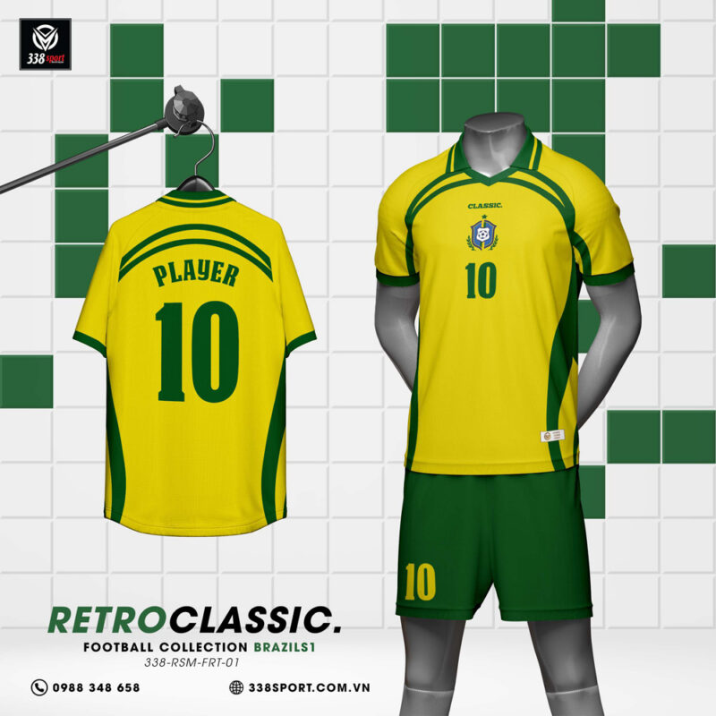 Áo Bóng Đá Brazil Retro S1 CLB Huyền Thoại Được Yêu Thích