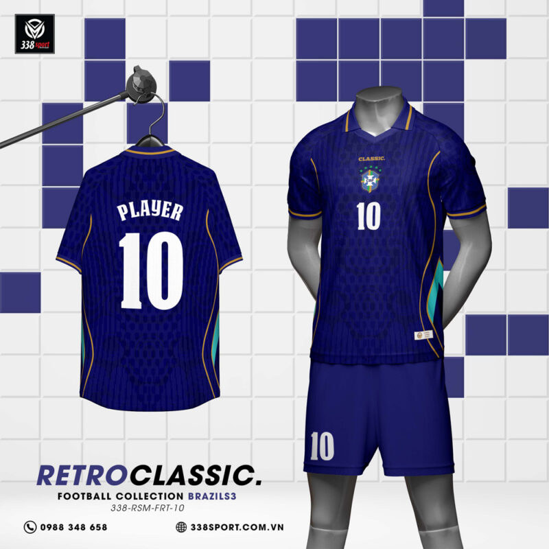 Áo Bóng Đá Brazil Retro S3 Phong Cách Vintage Đang Xu Hướng